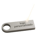10 Memorias Usb 32gb Personalizadas Logo Laser Metal Plateado Y1