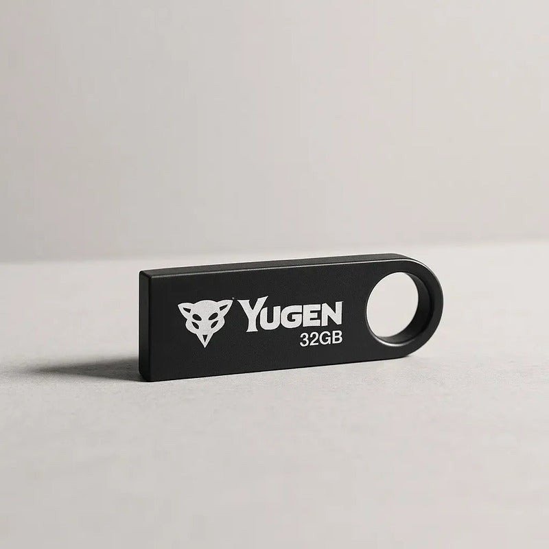 Paquete 20 Memoria Usb 16gb A Granel Metálica Mayoreo Yugen Negro Y1