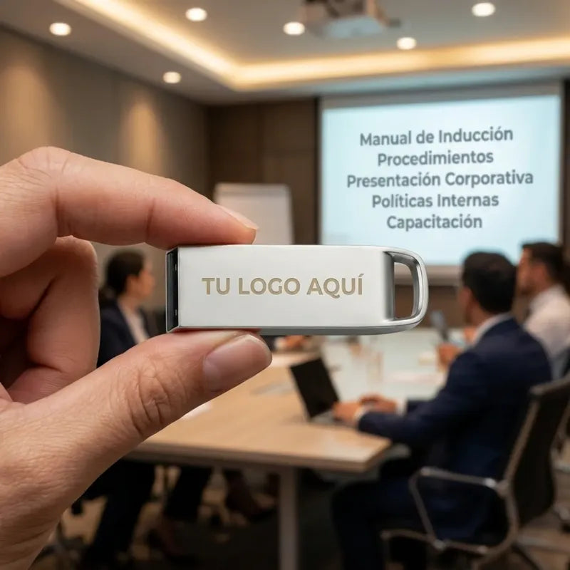 50 Usb 16gb Personalizadas Empresas Logo Grabado Laser Plateado Y5per