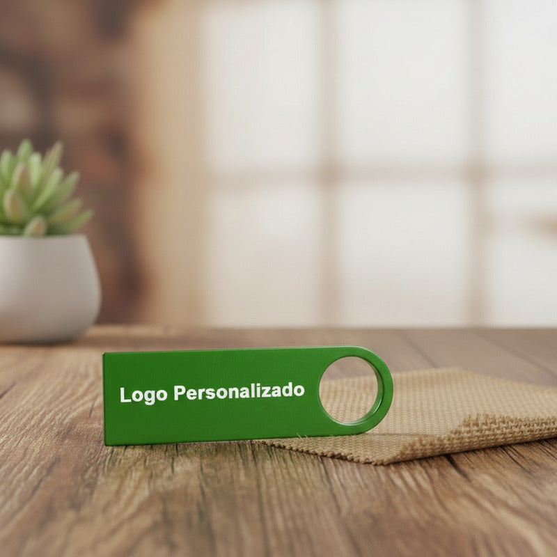 40 Memorias Usb 16gb Personalizadas Logo Laser Metal Negra