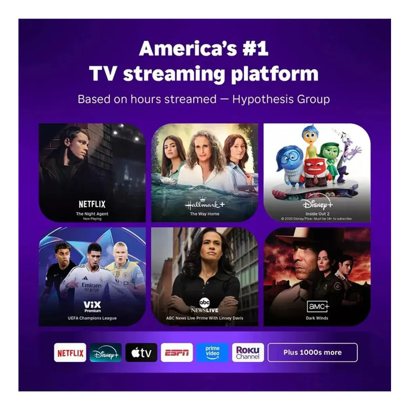 Roku Streaming Stick 3840br 2025 Para Tv Hd Y Modo De Auriculares Con Control De Voz Completo Negro