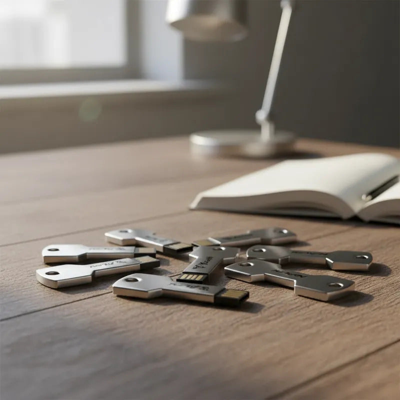 Paquete 50 Memorias Usb 4gb A Granel Metálica Mayoreo Yugen Plateado Y11