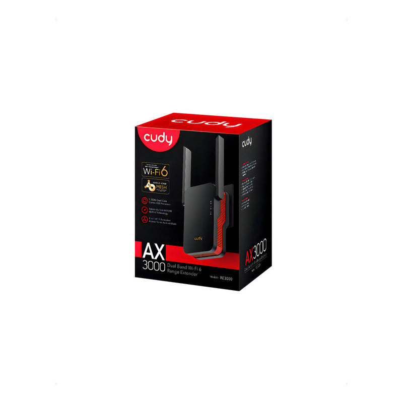 Repetidor Wifi 6 Cudy Ax3000 Doble Banda Gigabit Compatible Con Mesh