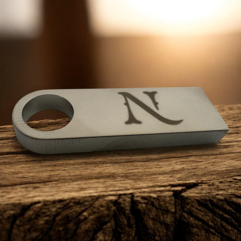 Kit 200 Memorias Usb 16gb Personalizadas Logo Laser Metal /i Plata Metálico