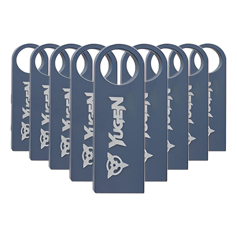 Paquete 100 Memoria Usb 8gb A Granel Metálica Mayoreo Yugen Azul 2 Y1