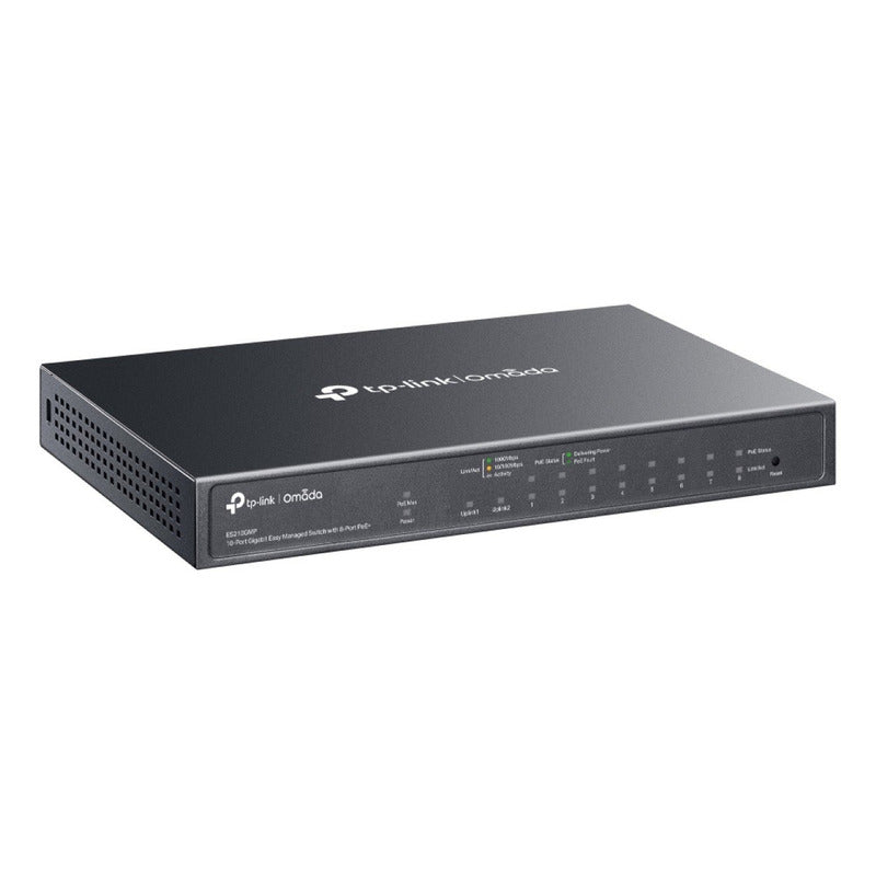 Switch Tp-link Es210gmp 10 Puertos Giga 8 Poe+ 123w Omada