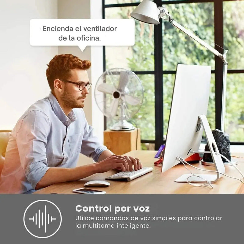 Regleta Kasa Smart Hs300 6 Tomas Inteligentes 3 Usb Blanco 125 V