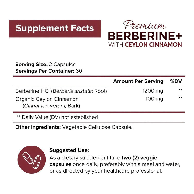 Nutriflair Berberina 1200mg 120 Cápsulas Veganas Sin Sabor Libre Gluten