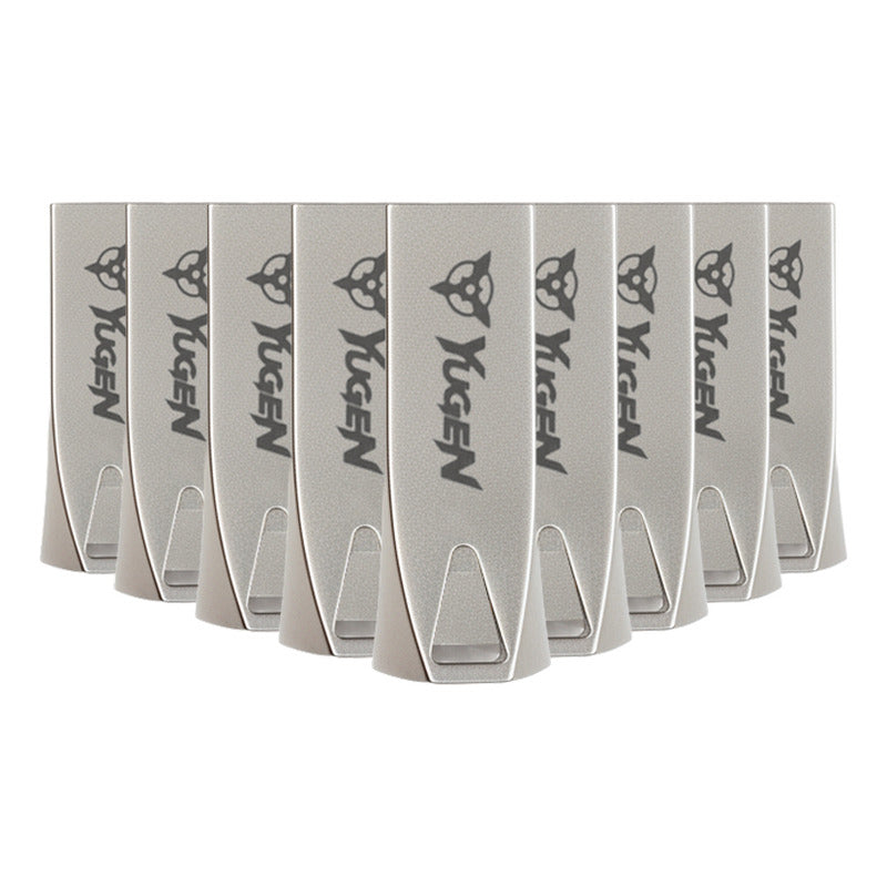 Kit 5 Memoria Usb 8gb Yugen Y10 Metalicas 2.0 Plateado Y10