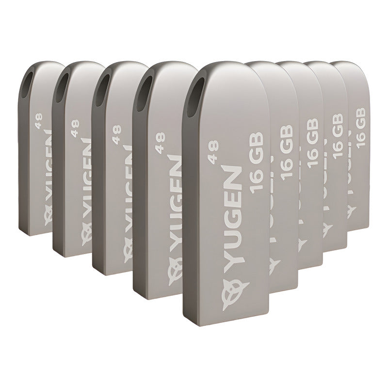 Kit  40 Memorias Usb 16gb Metalica Usb 2.0 Yugen  Plata Y8 Plateado Y8