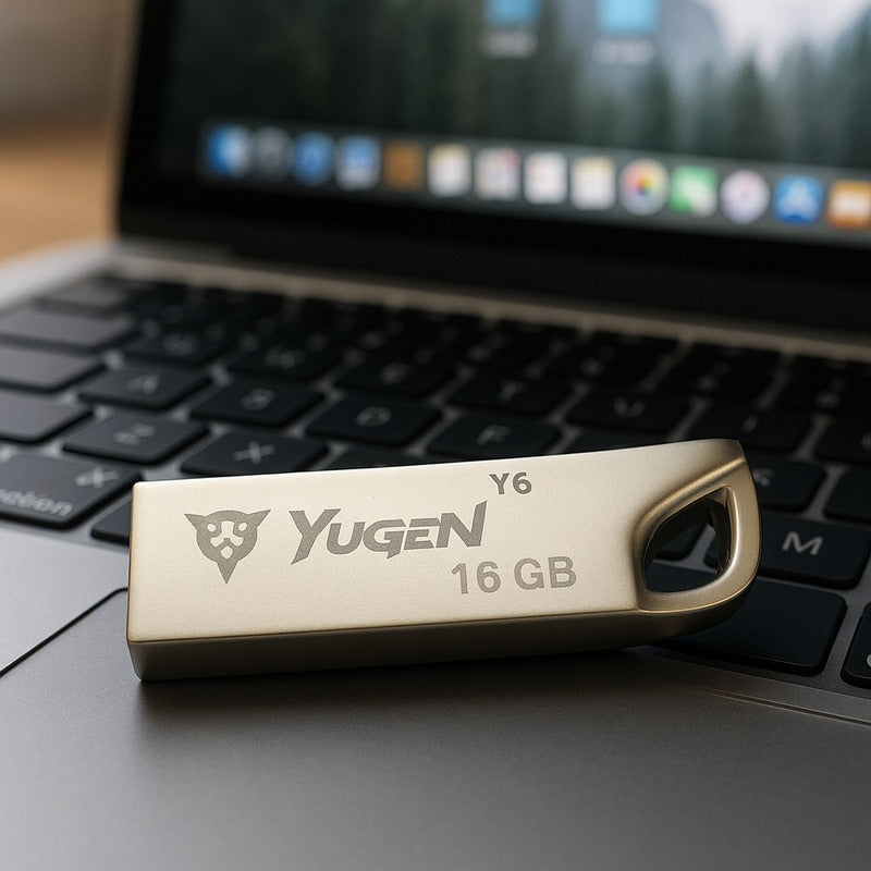 Kit 10 Memorias Usb 16gb Yugen Y6 Metálica Granel Musica Color Plateado Y5