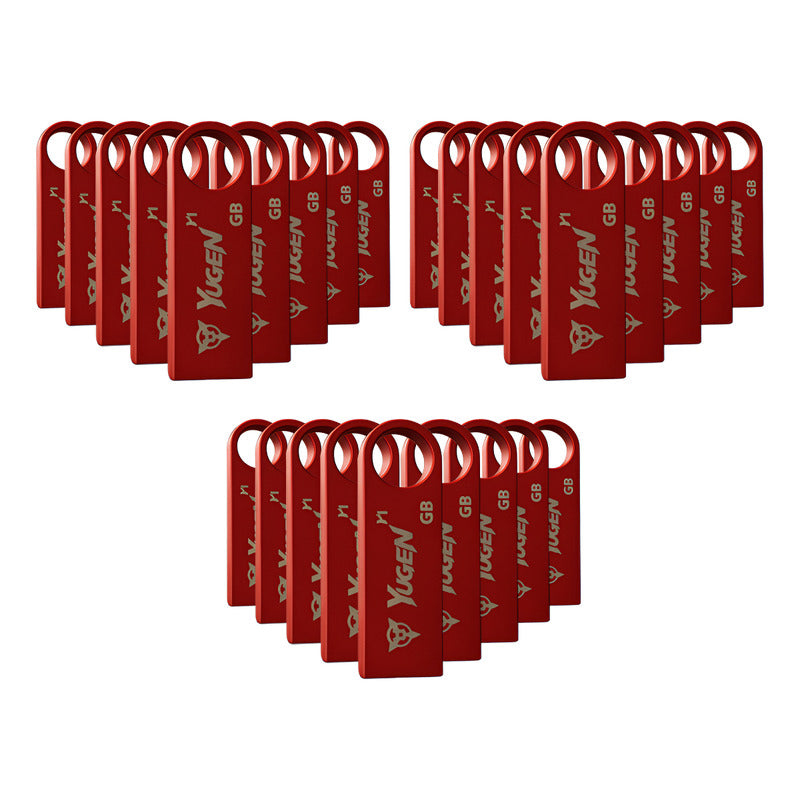 Kit 30 Memoria Usb 8gb Metalica Rojas Bulk Suelta Nuevas Y1r Rojo Y1r