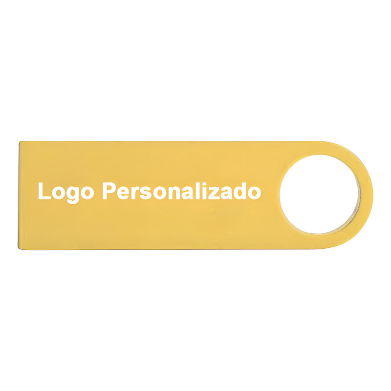 Kit 100 Memorias Usb 4gb Personalizadas Logo Laser Metal Dorado Y1p