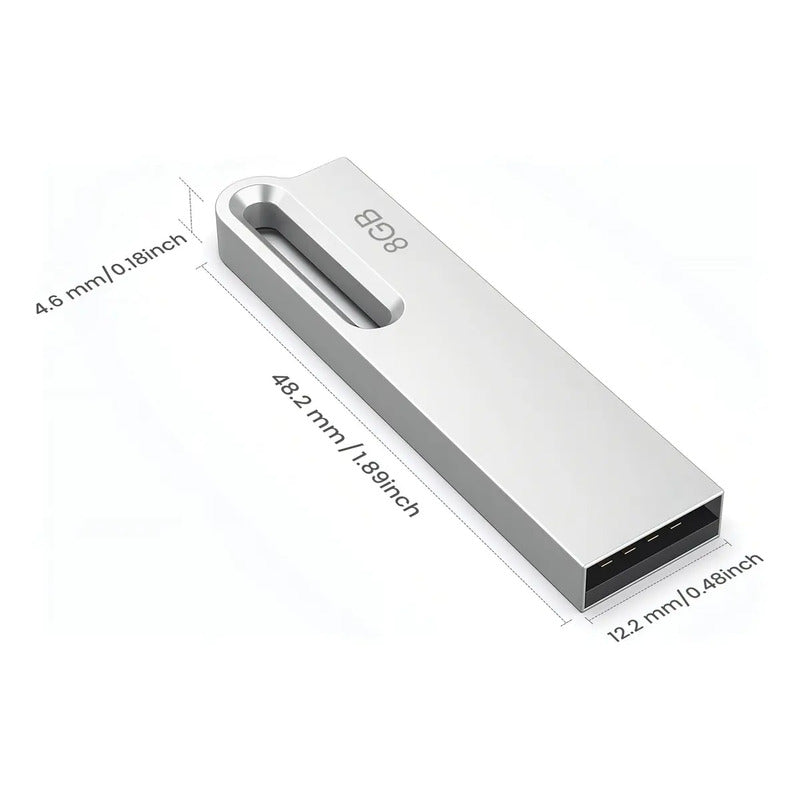 Topesel U311 8 Gb 2.0 Plateado