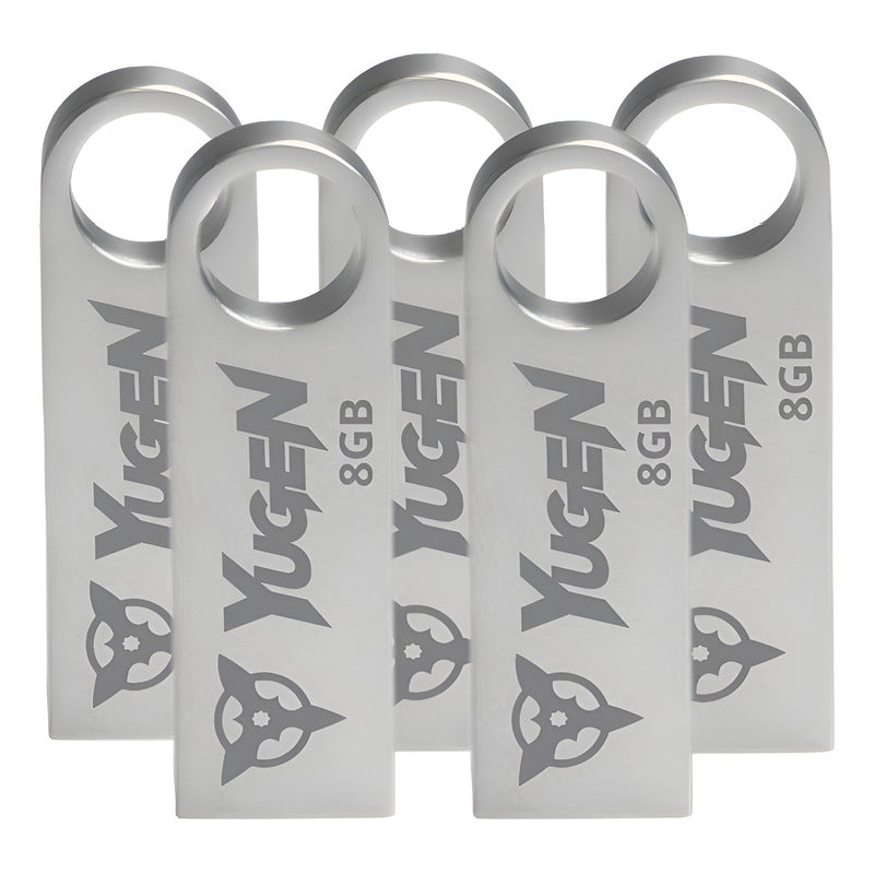 Kit 50 Memoria Usb 8gb Metalica Plata Bulk Suelta Nuevas Y1 Gris