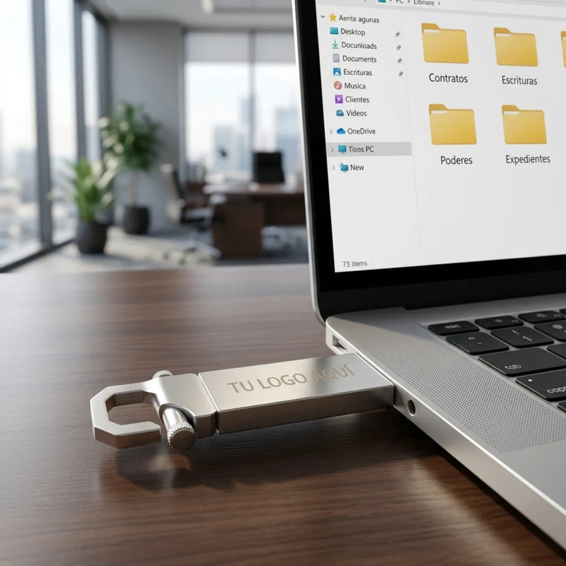 Paquete 30 Usb 16gb Personalizadas Laser Empresa Logo Plateado Y9per