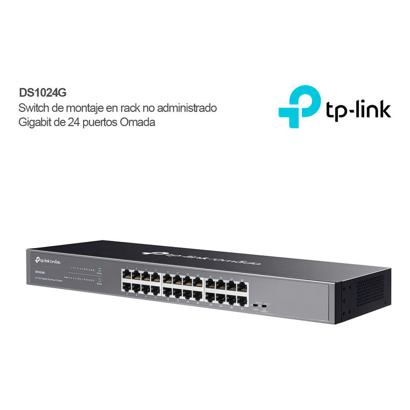 Switch Tp-link Ds1024g 24 Puertos Gigabit Omada Rackeable