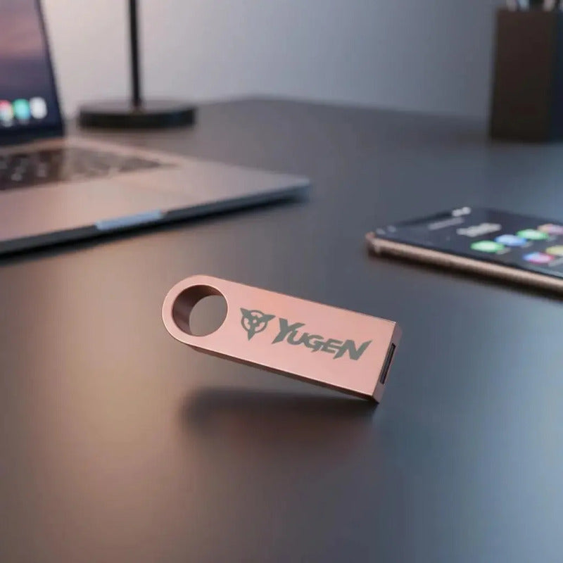 Paquete 100 Memoria Usb 8gb A Granel Metálica Mayoreo Yugen Oro Rosa Y1