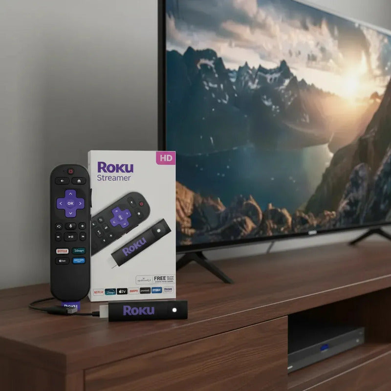 Roku Streaming Stick 3840br 2025 Para Tv Hd Y Modo De Auriculares Con Control De Voz Completo Negro