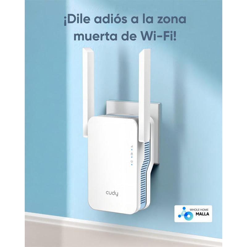 Extensor Wifi Ac1200 Repetidor Wifi Doble Banda 1200mbps Con Puerto Ethernet Mesh Compatible Con Todos Los Routers Cudy Re1200 Cobertura Amplificador Señal Wifi 5