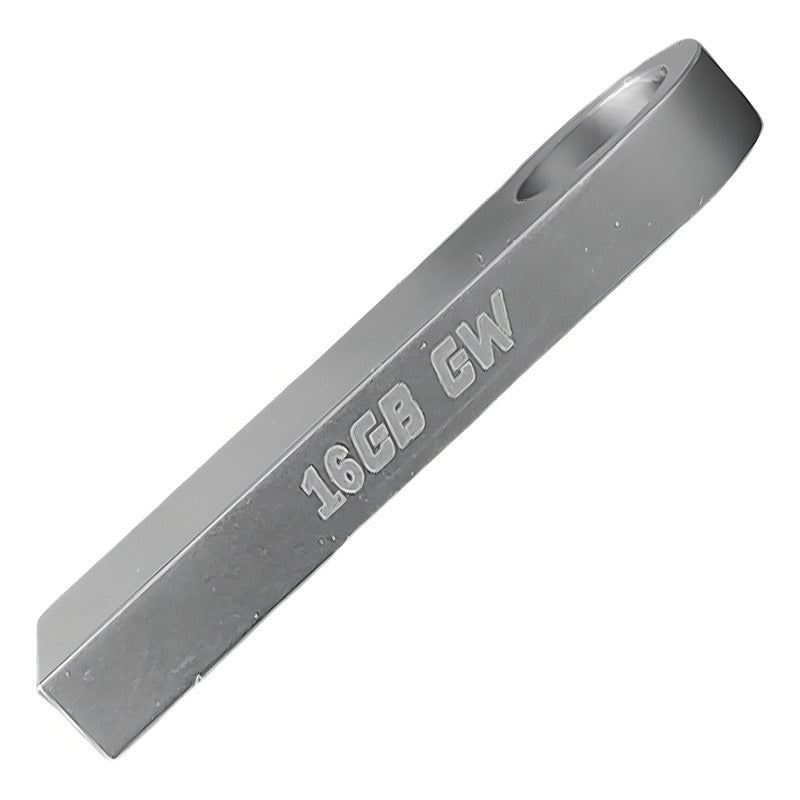 Kit De 100 Memoria Usb Metal Plata Bulk Suelta 16gb Color Plateado Liso