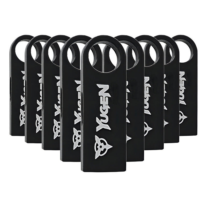 Paquete 100 Memoria Usb 8gb Yugen Metálica Negro Modelo Y1 Mayoreo