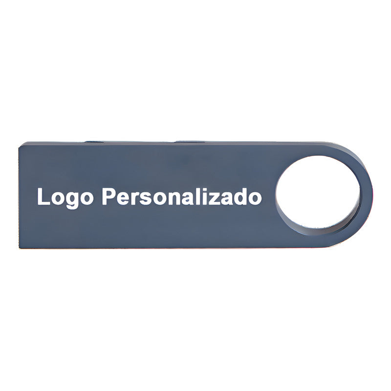 100 Memorias Usb 32gb Personalizadas Logo Laser Metal Azul 2 Y1