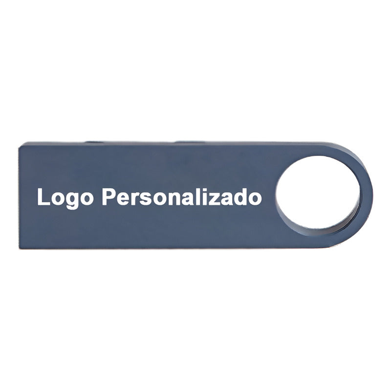 Kit 100 Memorias Usb 4gb Personalizadas Logo Laser Metal Azul 2 Y1p